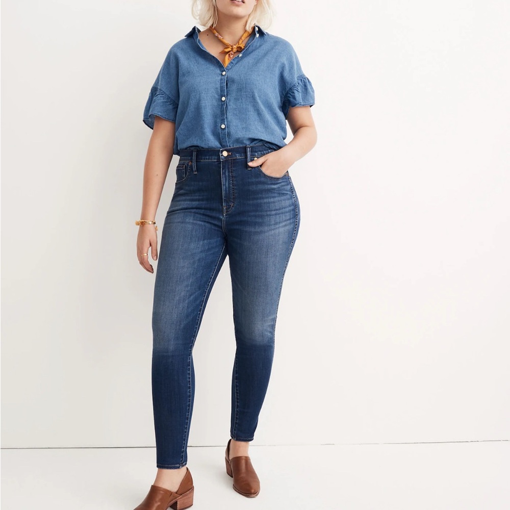 NEW Madewell High Rise Skinny Jeans 10" in Danny Wash: TENCEL Denim